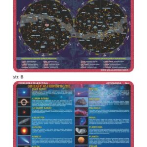 Mapy nieba i obiekty astronomiczne - Podkładka edukacyjna na biurko