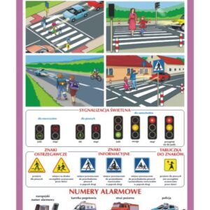 Bezpieczeństwo na drodze – Tablica edukacyjna 70x100 cm