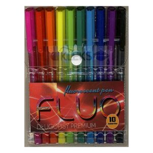 Długopisy fluorescencyjne 10 - kolorów
