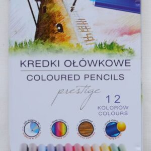 Kredki ołówkowe w metalowym opakowaniu 12 kolorów
