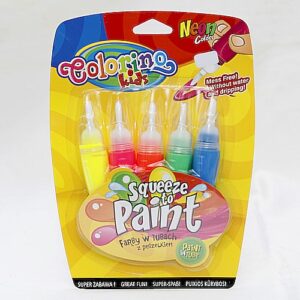 Farby w tubach z pędzelkiem. 5 kolorów Neon - Colorino