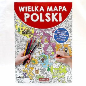 Wielka Mapa Polski. Rozkładana mapa do kolorowania 68x95.5cm