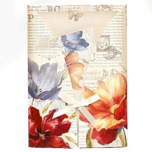 Papier listowy, Papeteria - Duże kwiaty - 10 kopert 10 papierow listowych