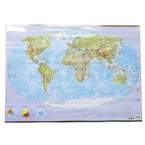 Mapa Świata - KRAINY GEOGRAFICZNE 49.5x68cm