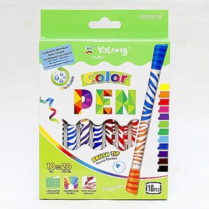 Flamastry, pisaki. Zestaw markerów zmywalnych. 10 dwukolorowych pisaków (20 kolorów) - YALONG