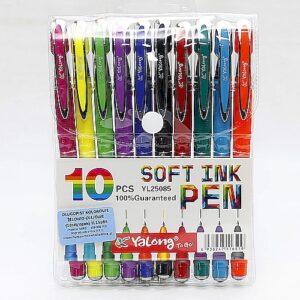 Długopisy żelowe olejowe 10 kolorów - YALONG