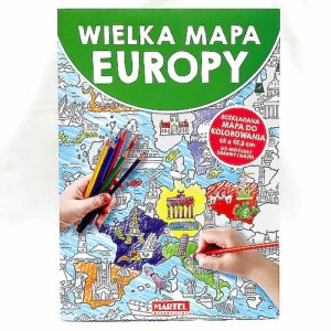 Kolorowanka edukacyjna Wielka Mapa Europy 68 x 95.2cm