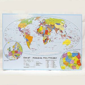 Mapa Świata - Podkładka edukacyjna na biurko