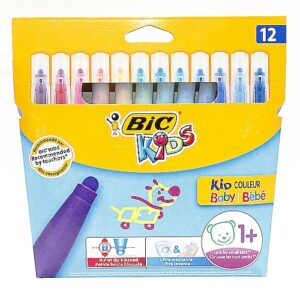 Flamastry 12 kolorów (dla dzieci powyżej 1. roku życia) - BIC KIDS