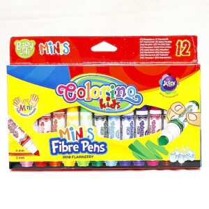 Flamastry MINI 12 kolorów, końcówka 4mm - Colorino Kids.