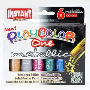 Farby w sztyfcie metaliczne PlayColor - 6 kolorów