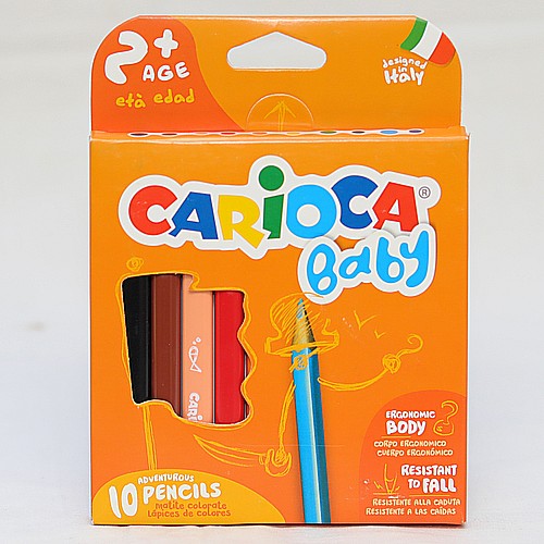 Kredki ołówkowe trójkątne 10 kolorów - CARIOCA BABY