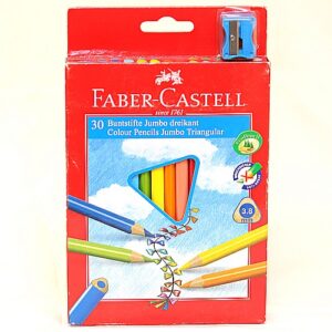 Kredki trójkątne 30 kolorów + temperówka - Faber-Castell