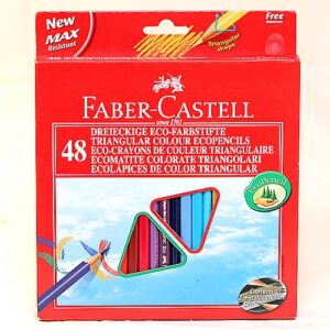 Kredki trójkątne 48 kolorów + temperówka (ekologiczne) - Faber-Castell