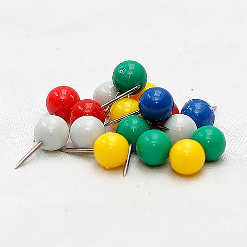 Pinezki kolorowe - Kulki mix kolorów - 30szt. Dyue Clips & Pins