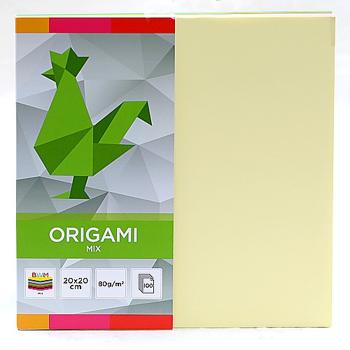 Papier do ORIGAMI MIX - 100szt kwadraty 20x20cm
