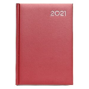 Kalendarz książkowy A5 2022 - 1 DZIEŃ NA STRONIE - CZERWONY