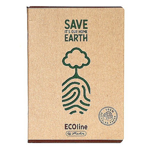 Zeszyt ECO w kratke A5 60 kartek 100% Recycled Paper - HERLITZ