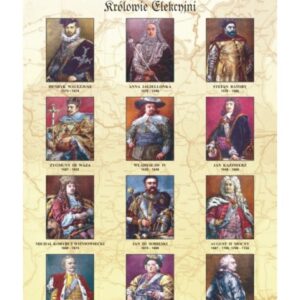 Królowie elekcyjni – poczet królów Polski – Tablica edukacyjna 70x100 cm