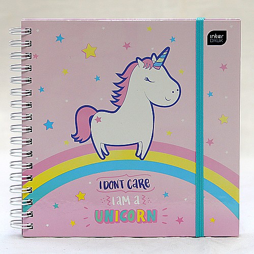 Notes / Pamiętnik zamykany na gumkę - I don't care I am a unicorn