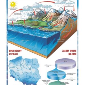 Obieg woda w przyrodzie – Tablica edukacyjna 70x100 cm