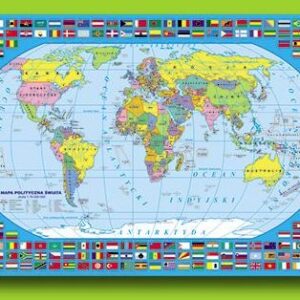 PODKŁADKA NA BIURKO - Mapa Świata