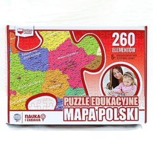 Puzzle edukacyjne - Mapa Polski 260 elementów 60 x 40cm