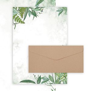 Papier listowy - Papeteria - Flora - 10 kopert 20 papierów listowych A4