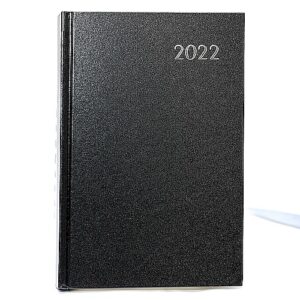 Kalendarz książkowy 2022 - A5 1 dzień na stronie - CZARNY