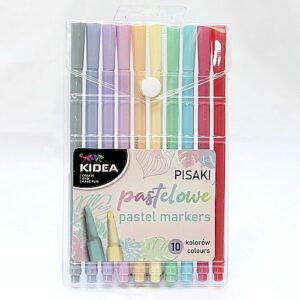 Flamastry pisaki - 10 kolorów pastelowych - KIDEA