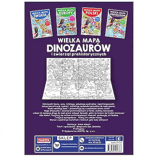 KLEKS wielka mapa dinozaurow j