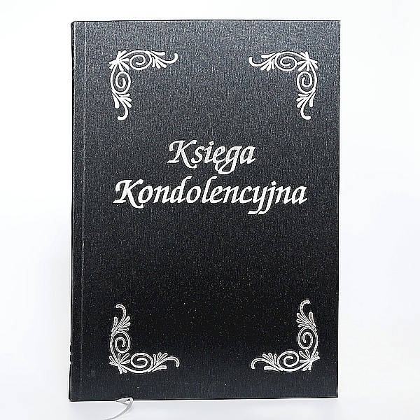 Kronika Księga Kondolencyjna 144 karty B4 - CZARNA - PIONOWA
