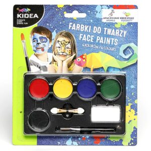 Farbki do malowania twarzy - 6 kolorów - KIDEA