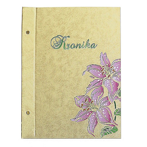 Kronika Księga pamiątkowa malowana 100 kart format B4 (250x345mm) - PIONOWA - BEŻOWA