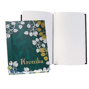 Kronika Księga pamiątkowa malowana 100 kart format B4 (250x345mm) - PIONOWA - ZIELONA