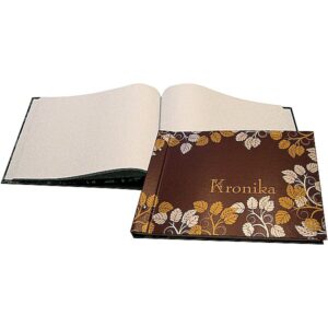 Kronika Księga pamiątkowa malowana 100 kart format B4 (345x255mm) - POZIOMA - BRĄZOWA