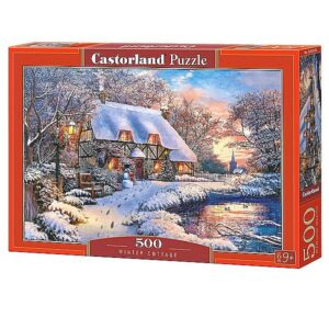 Puzzle 500 - Domek zimowy - Castorland