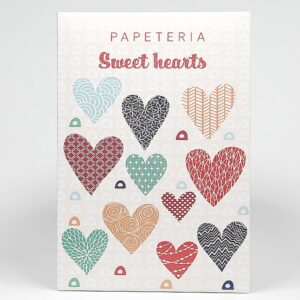 Papier listowy. Papeteria SERCA - Sweet Hearts - 10 arkuszy papieru A4 + 10 sztuk kopert C6
