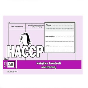 KSIĄŻKA KONTROLI SANITARNEJ HACCP - Format A5