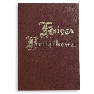 Kronika księga pamiątkowa złocona 144 kart A4 - BRĄZOWA - PIONOWA
